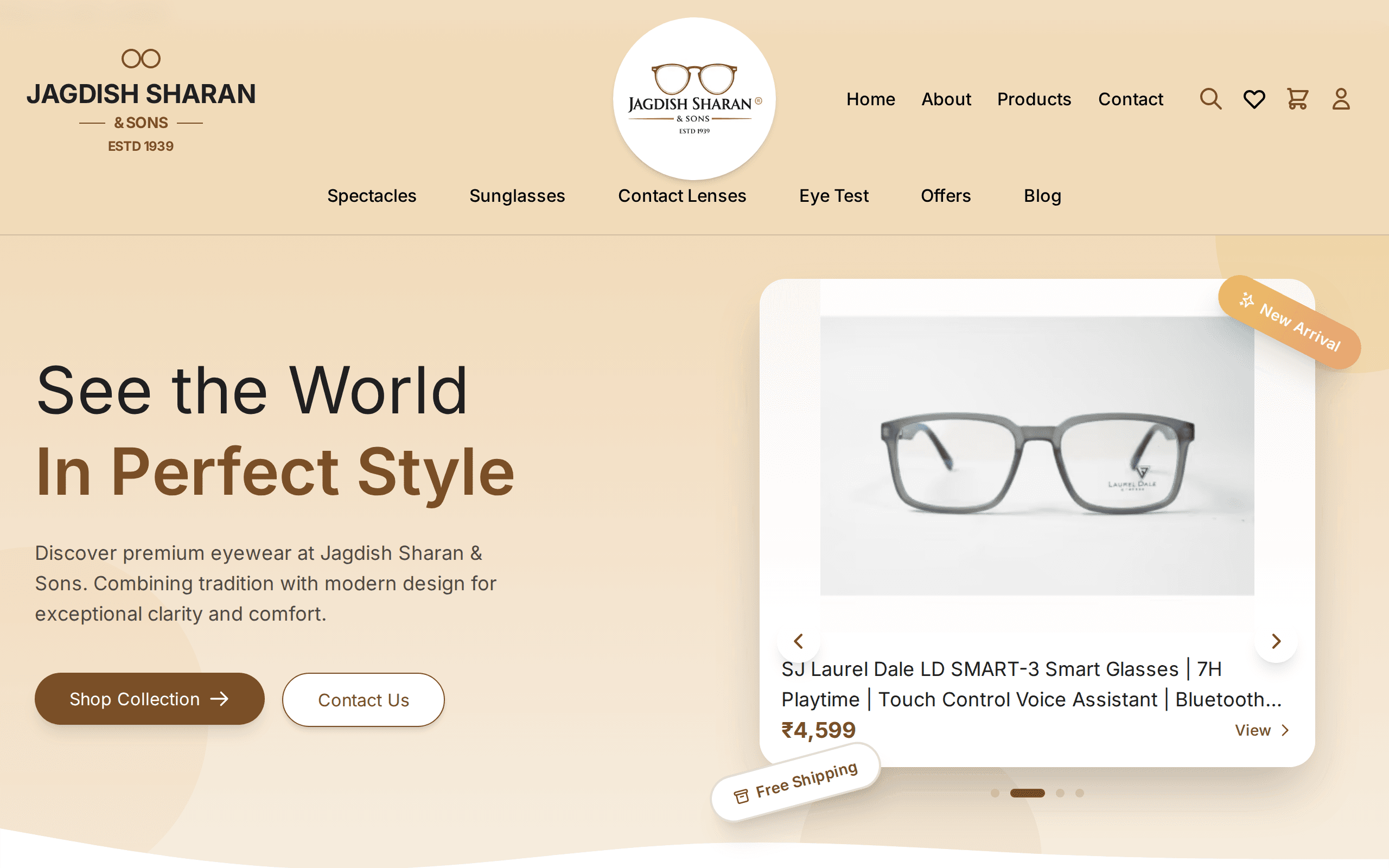 Jagdish Sharanand Sons website screenshot