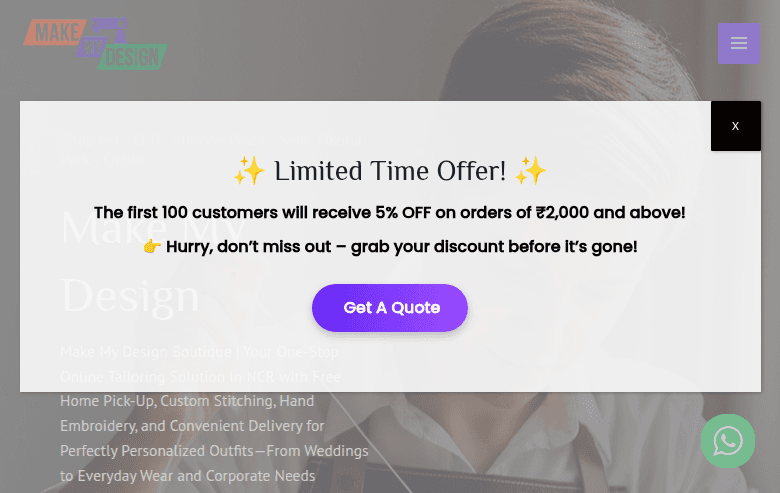 Make My Design website screenshot