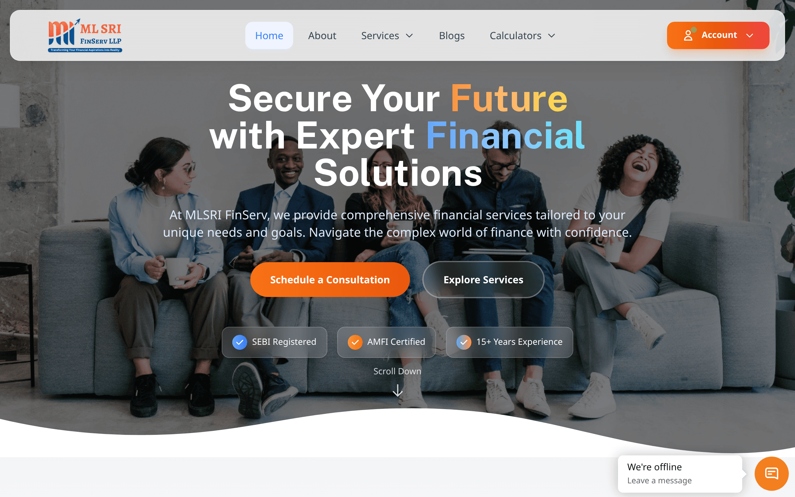 MLSRI FinServ website screenshot